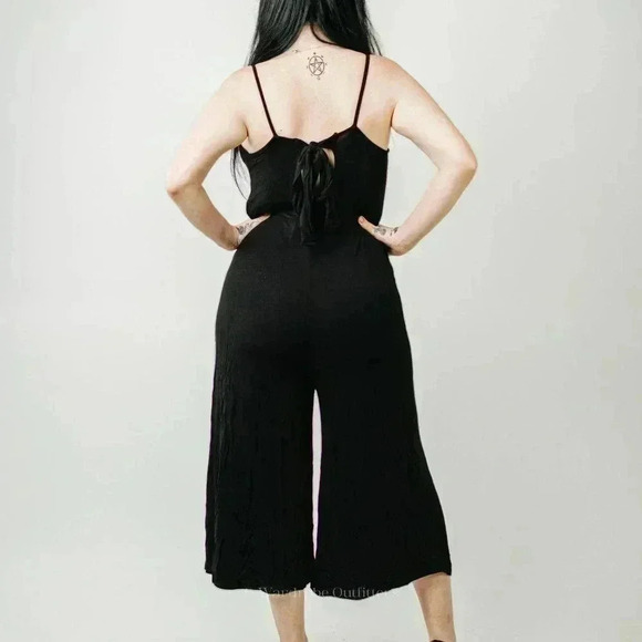 NWT 21 Saints Black Wide Leg Romper Jumpsuit - M - Picture 7 of 10